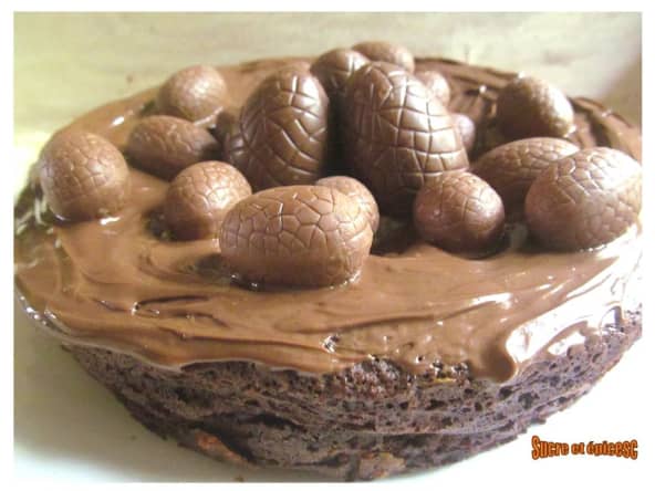 Nid de Pâques chocolat noisettes aux blancs d'oeufs