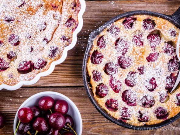 Clafoutis aux cerises denoyautées ultra facile