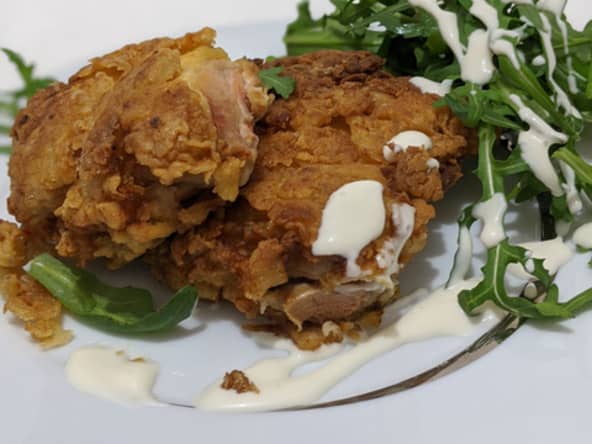 Poulet frit au lait ribot babeurre