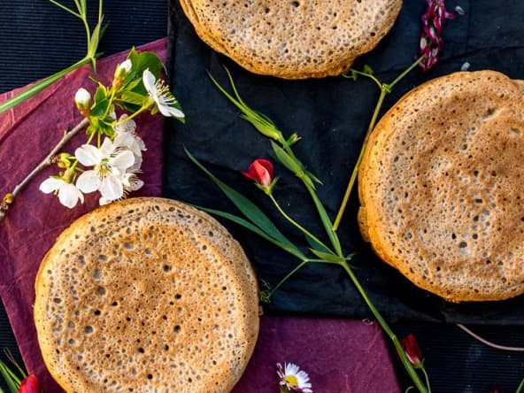 Blinis vegan et sans gluten à la farine de sarrasin
