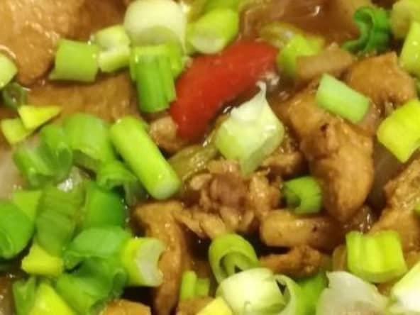 Sauté de porc aux oignons et poivron aux saveurs d’Asie