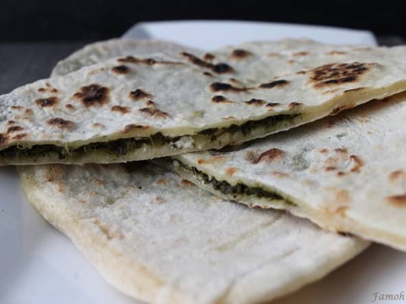 Pain turc épinards feta