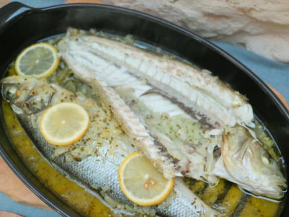 Bars marinés à l'estragon (ou loups)