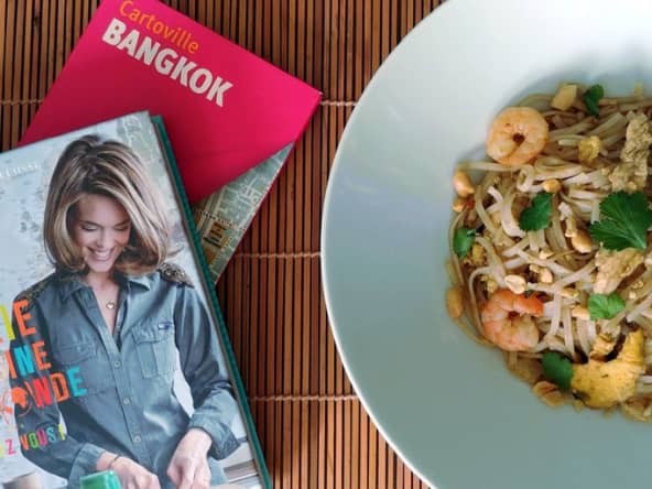 Pad thaï crevettes et poulet comme à Bangkok
