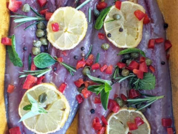 Poisson : maquereau mariné au four