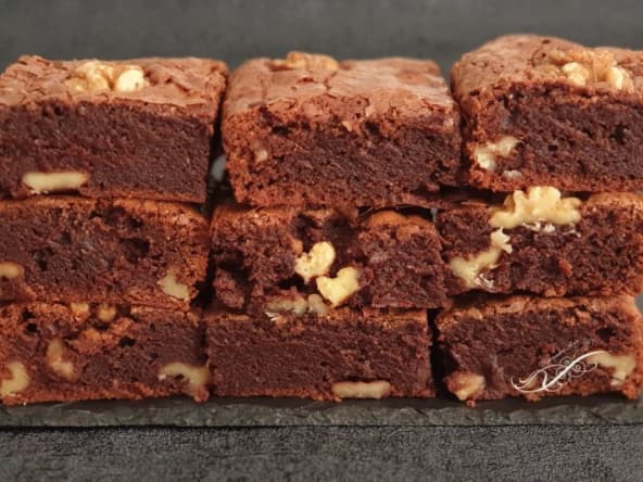 Véritable brownie au chocolat et noix