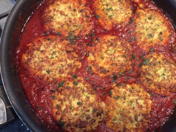 Boulettes de Cabillaud à la sauce tomate d'après une recette du chef Ottolenghi