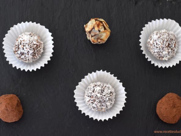Truffes au chocolat enrobage cacao, noix de coco ou amande... tellement facile