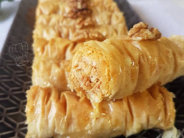 Baklawa ou Baklava Rolls aux Amandes