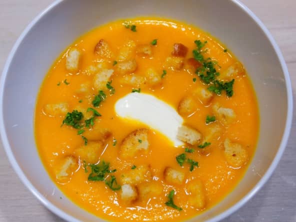 Crème de Carottes aux Échalotes