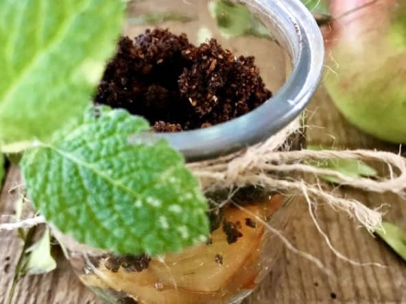 Crumble chocolat aux pommes (IG Bas)