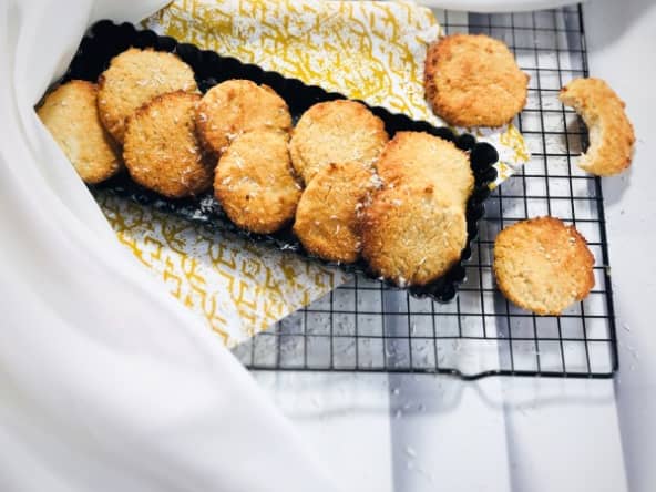 Biscuits moelleux coco sans œufs sans gluten sans lactose