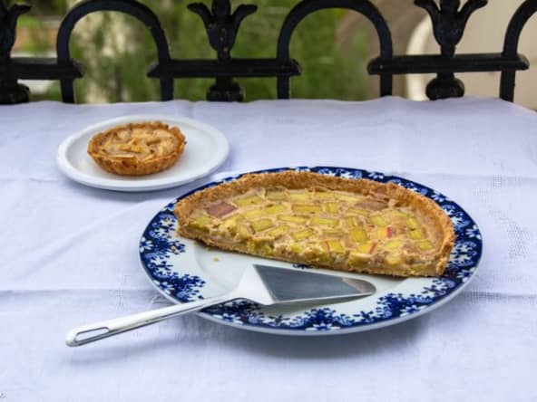 Tarte à la rhubarbe sans oeufs en version 100% végétale