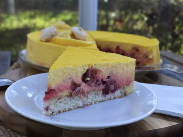 Mon entremet mangue et framboise