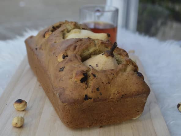 Mon cake aux poires et aux noisettes