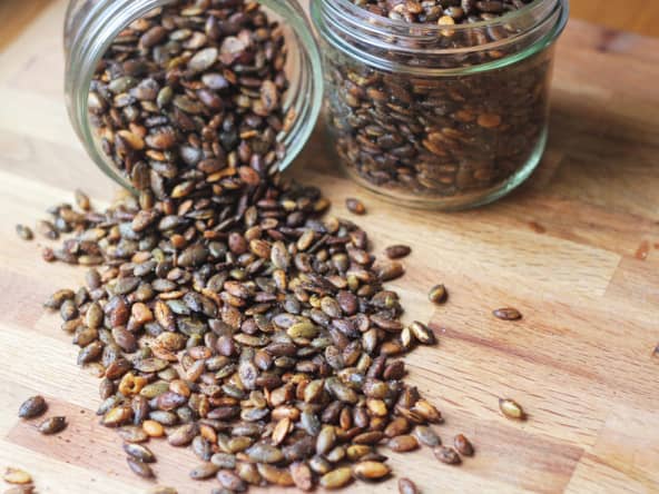 Graines de courges grillées aux épices