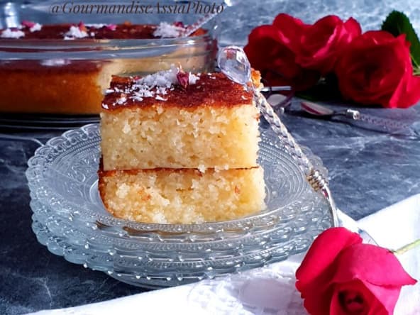 Basboussa à la Noix de Coco et Vanille