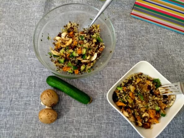 Salade de quinoa et patates douces rôties