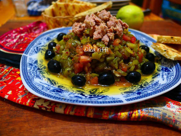 Salade méchouia-Slata méchouia typique bônoise