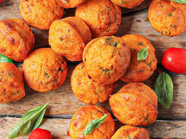 Mini muffins tomate basilic