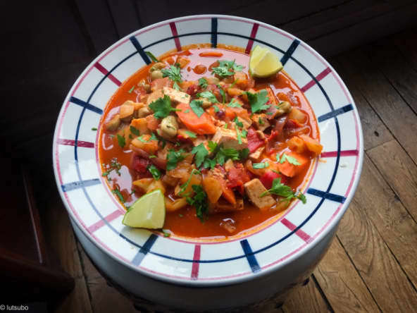 Tofu en sauce épicée