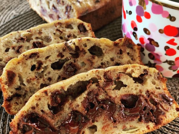Le banana bread au chocolat
