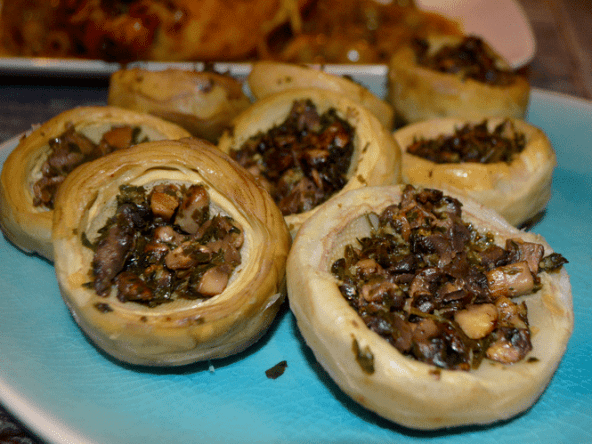 Artichauts farcis aux champignons en accompagnement
