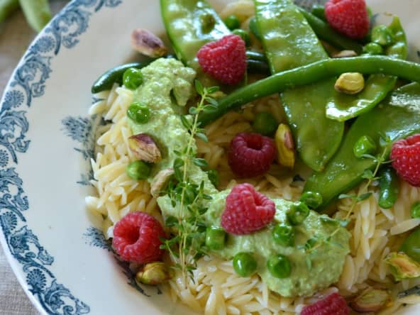 Salade de pâtes aux petit-pois