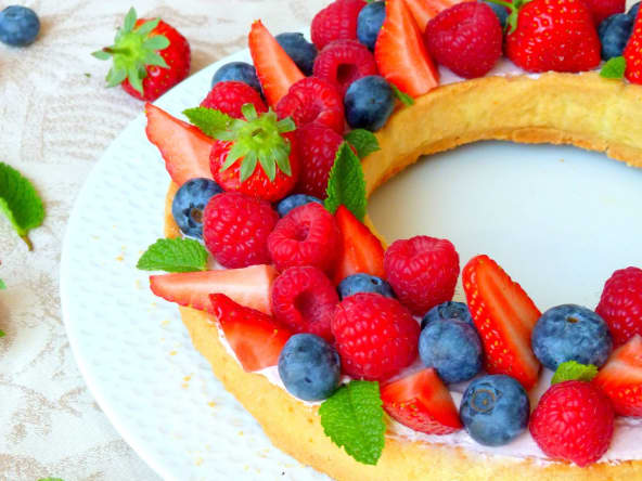 Tarte couronnes aux fruits rouges