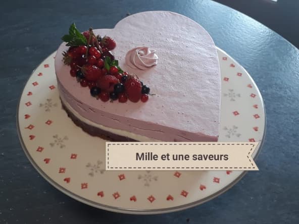 Entremets coeur fruité