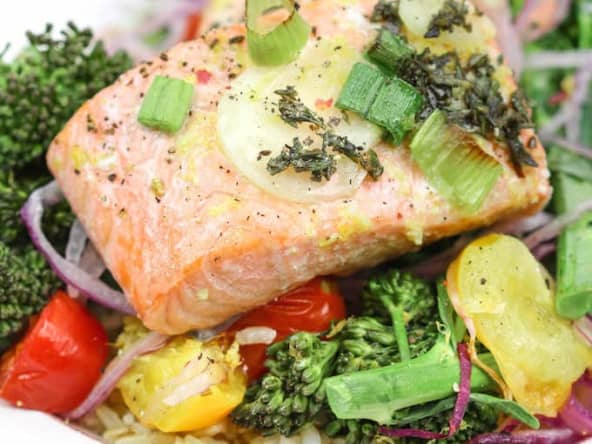 Saumon et légumes en papillote - Plat léger