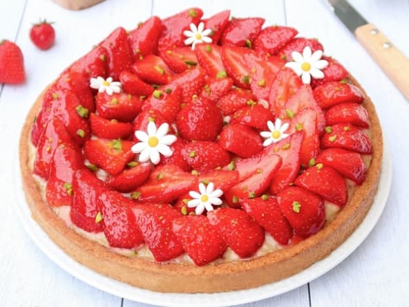 Tarte aux fraises vegan