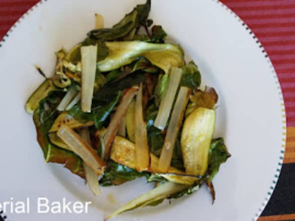 Blettes et courgettes rôties à l'huile d'olive et au citron