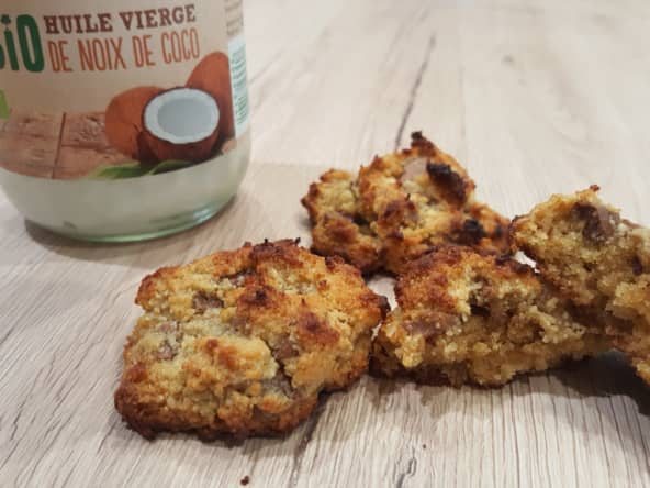 Biscuits healthy à l’huile de coco et aux pépites de chocolat