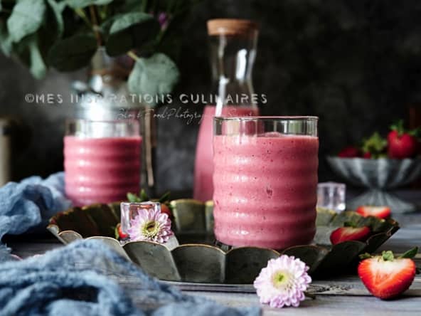 Smoothie Fraise, framboise et concombre