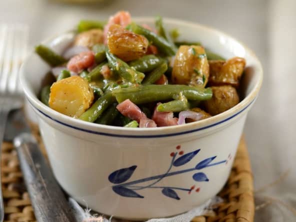Salade de pommes de terre nouvelles et haricots verts