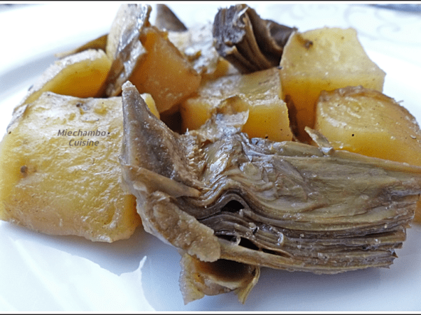 Poêlée de pommes de terre et artichauts