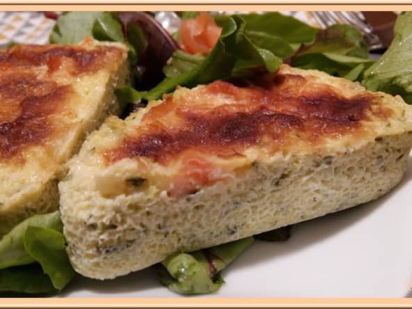 Flans de courgettes lights à la truite fumée