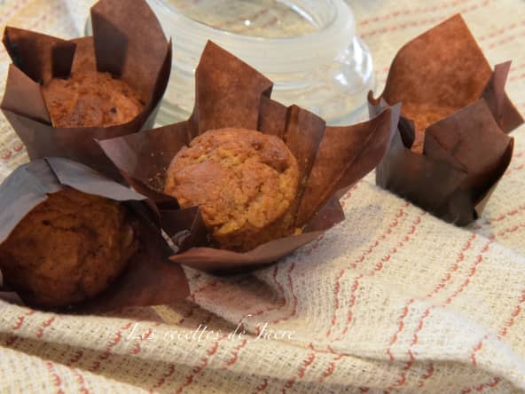 muffins aux pommes râpées et flocons d'avoine