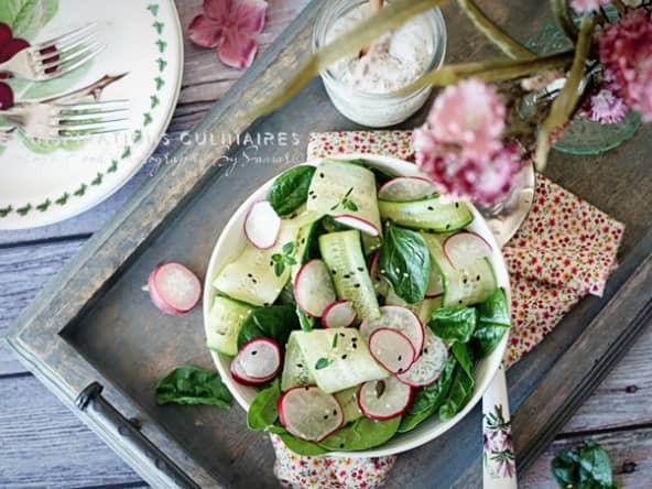Salade au radis rose