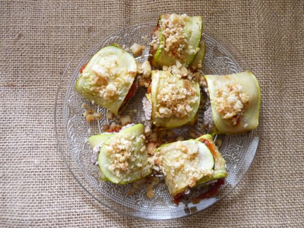 Bouchées courgettes ricotta et tapenade