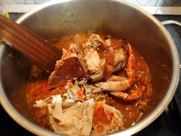 Bouillon de crabe créole
