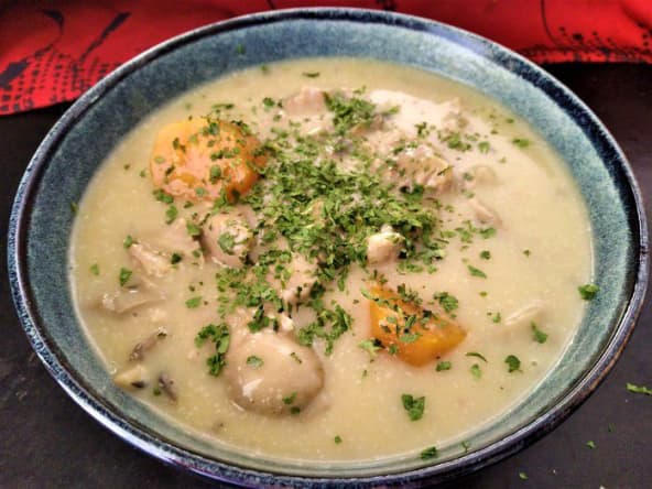 Blanquette de veau à l'ancienne avec ses champignons et sa sauce