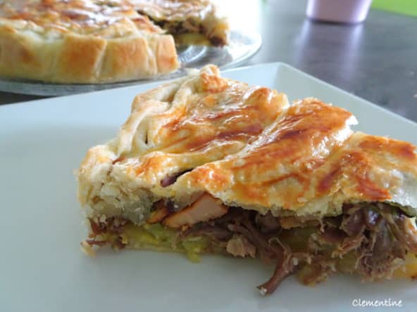 Tourte au canard et girolles