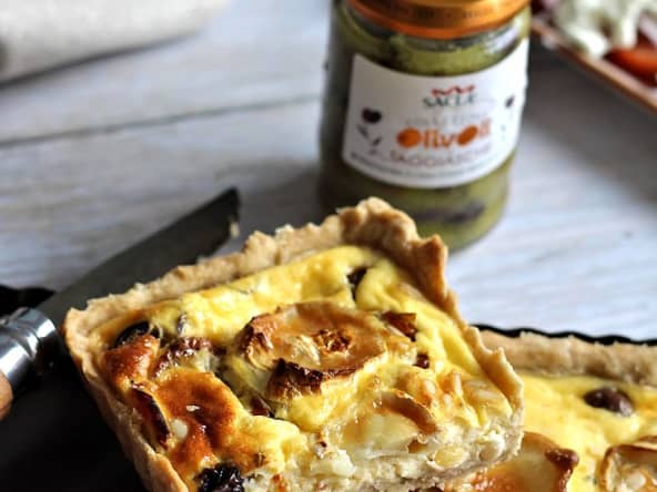 Tarte aux tomates séchées et fromage de chèvre