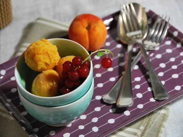 Glace à l'abricot sans oeufs