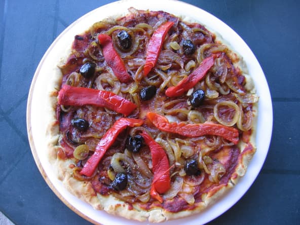 Pizza sans gluten à la farine de châtaigne