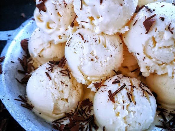 Crème glacée au lait concentré non sucré sans sorbetière