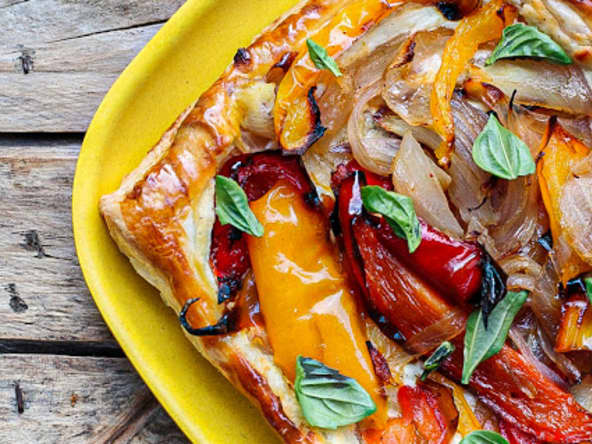 Tartelettes chèvre et poivrons