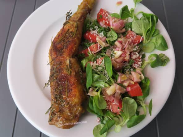 Cuisse de poulet aux épices tandoori, à la plancha